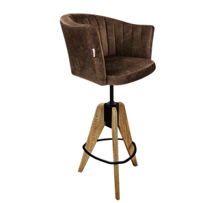 Барный стул SHT-ST42-1 / SHT-S92 (кофейный трюфель/браш.коричневый/черный муар) в Нижнекамске