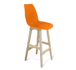 Барный стул SHT-ST29/S65 (оранжевый ral2003/прозрачный лак) в Альметьевске - предосмотр