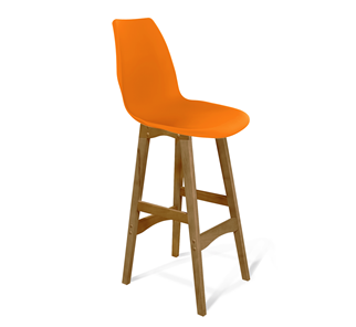 Барный стул SHT-ST29/S65 (оранжевый ral2003/светлый орех) в Набережных Челнах