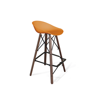 Барный стул SHT-ST19/S80 (оранжевый/темный орех/черный) в Набережных Челнах