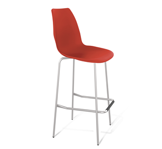 Барный стул SHT-ST29/S29 (красный ral 3020/хром лак) в Набережных Челнах