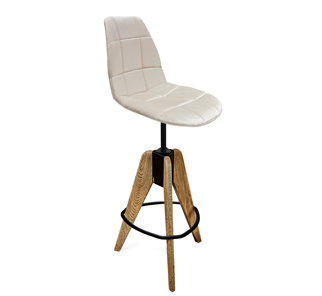 Барный стул SHT-ST29-C/S92 (жемчужный/брашированный коричневый/черный муар) в Альметьевске