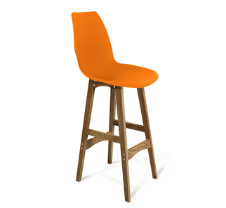 Барный стул SHT-ST29/S65 (оранжевый ral2003/дуб брашированный коричневый) в Набережных Челнах