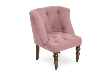 Кресло на ножках Бриджит розовый ножки коричневые в Казани - предосмотр