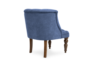 Кресло на ножках Бриджит синий ножки коричневые в Альметьевске - предосмотр 3