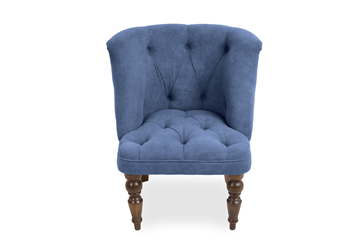 Кресло на ножках Бриджит синий ножки коричневые в Казани