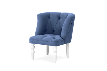 Кресло Бриджит синий ножки белые в Набережных Челнах