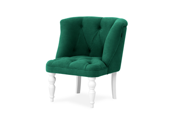 Кресло Бриджит зеленый ножки белые в Альметьевске