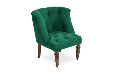 Кресло на ножках Бриджит зеленый ножки коричневые в Набережных Челнах