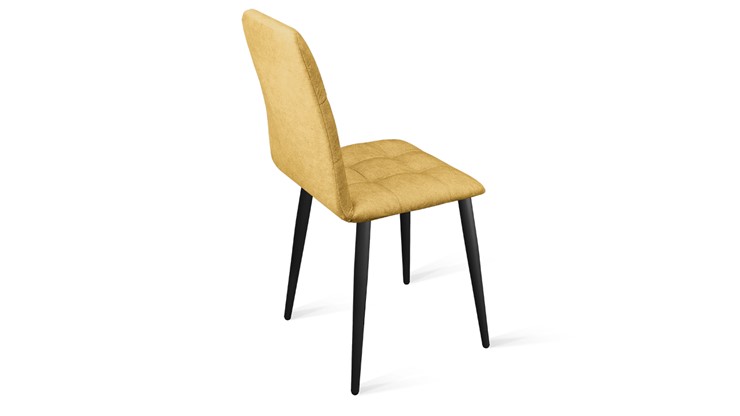 Обеденный стул Аспен К1С (Черный муар/Микровелюр Duna Curcuma) в Набережных Челнах - изображение 2