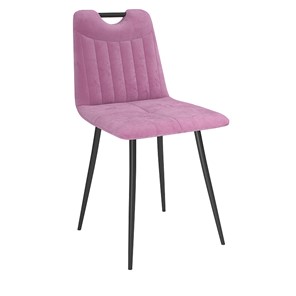 Кухонный стул Брандо, велюр тенерифе розовый/Цвет металл черный в Казани - предосмотр