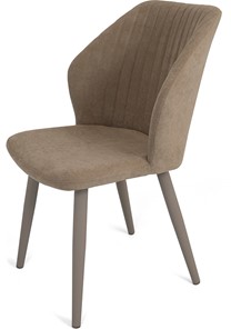 Обеденный стул Бьянка, ноги мокко круглые XXL (R38)/велюр T170 Бежевый в Набережных Челнах