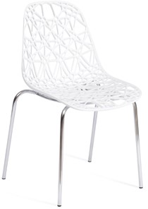 Обеденный стул CRISPY (mod. 61) 44x56.5x80 White (белый) 11954/хром арт.20083 в Нижнекамске