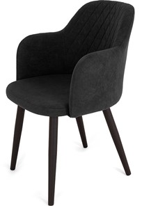 Обеденный стул Эспрессо-1, ноги черные круглые XXL (R38)/велюр T190 Горький шоколад в Нижнекамске