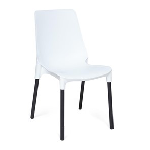 Кухонный стул GENIUS (mod 75) 46x56x84 белый/черные ножки арт.19664 в Альметьевске