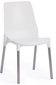 Кухонный стул GENIUS (mod 75) 46x56x84 белый/ножки хром арт.19663 в Нижнекамске