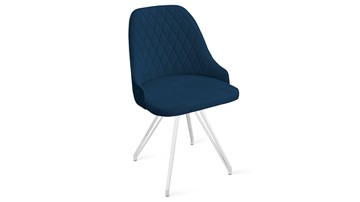 Кухонный стул Гранд К4 (Белый матовый/Велюр Confetti Blue) в Казани
