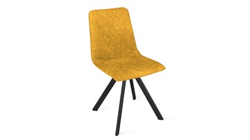 Обеденный стул Хьюго К2 (Черный муар/Микровелюр Wellmart Yellow) в Казани