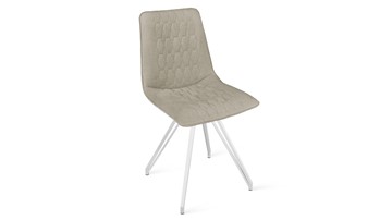 Обеденный стул Хьюго К4 (Белый матовый/Микровелюр Jercy Cream) в Альметьевске