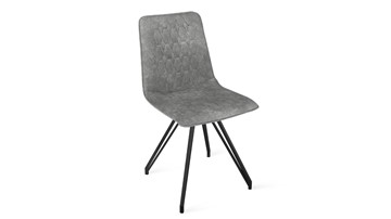 Обеденный стул Хьюго К4 (Черный муар/Микровелюр Wellmart Silver) в Альметьевске