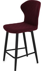Обеденный стул Марио полубарный (Бордо Т175/ноги черные) в Нижнекамске