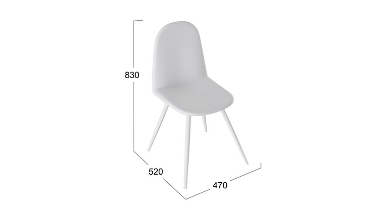 Кухонный стул Марли (конус Т3), Белый муар/Кожзам Белый в Набережных Челнах - изображение 1