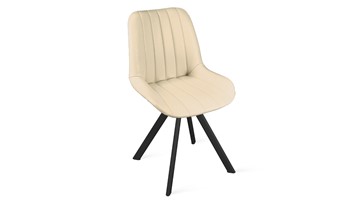 Обеденный стул Марвел Исп. 2 К2 (Черный муар/Кож.зам Polo Cream) в Нижнекамске