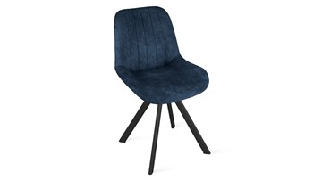 Обеденный стул Марвел Исп. 2 К2 (Черный муар/Микровелюр Wellmart Blue) в Казани