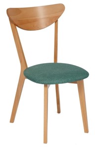 Обеденный стул MAXI (Макси), бук/ткань 86x48,5x54,5 Морская волна/ натуральный бук (2 шт) арт.11773 в Нижнекамске