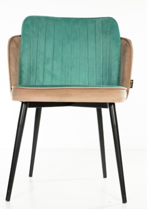 Мягкий стул Пенелопа коричневый/зеленый в Набережных Челнах - изображение