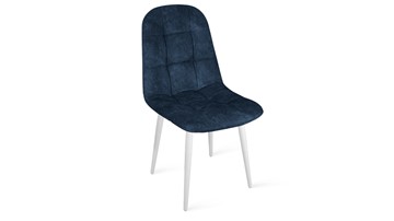 Обеденный стул Райс К1С (Белый матовый/Микровелюр Wellmart Blue) в Альметьевске