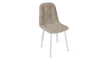 Обеденный стул Райс К1С (Белый матовый/Велюр Confetti Smoke) в Набережных Челнах