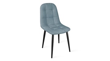 Обеденный стул Райс К1С (Черный муар/Микровелюр Duna Dustry Blue) в Альметьевске