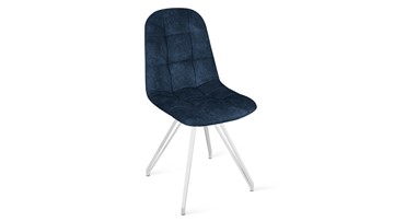Обеденный стул Райс К4 (Белый матовый/Микровелюр Wellmart Blue) в Альметьевске - предосмотр