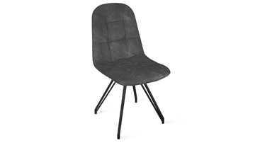 Обеденный стул Райс К4 (Черный муар/Микровелюр Wellmart Graphite) в Нижнекамске