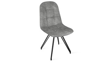 Обеденный стул Райс К4 (Черный муар/Микровелюр Wellmart Silver) в Нижнекамске