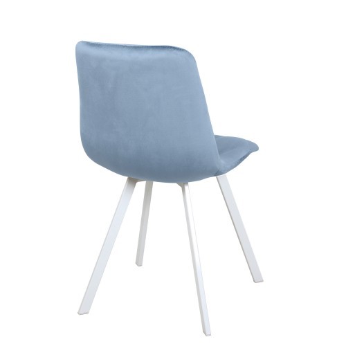 Обеденный стул Рокки WX-221 эмаль белая велюр голубой в Нижнекамске - изображение 4