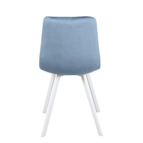 Обеденный стул Рокки WX-221 эмаль белая велюр голубой в Нижнекамске - изображение 5
