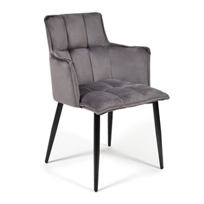 Обеденный стул SASKIA (mod. 8283) 55х61х85  серый (G-062-40)/черный в Набережных Челнах