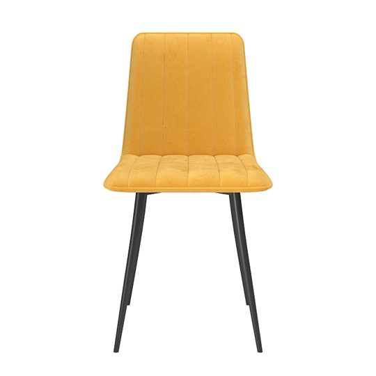 Обеденный стул Тахо, велюр тенерифе куркума/Цвет металл черный в Альметьевске - изображение 1