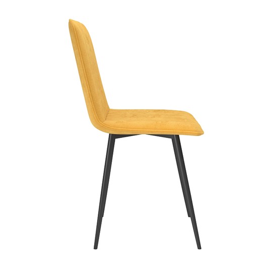 Обеденный стул Тахо, велюр тенерифе куркума/Цвет металл черный в Альметьевске - изображение 2