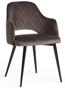 Кухонный стул VALKYRIA (mod. 711) 55х55х80 темно-серый barkhat 14/черный арт.15344 в Нижнекамске