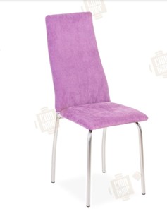 Обеденный стул Волна, каркас металл хром, инфинити фиолетовый в Альметьевске