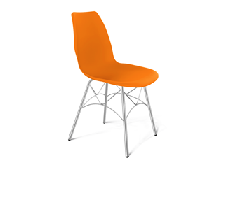 Кухонный стул SHT-ST29/S107 (оранжевый ral2003/хром лак) в Казани