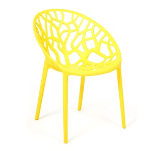 Кресло обеденное BUSH (mod.017) пластик 60*58,5*80 желтый, арт.19619 в Нижнекамске