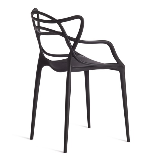 Обеденный стул Cat Chair (mod.028) пластик, 54,5*56*84 черный, арт.12655 в Нижнекамске - изображение 2