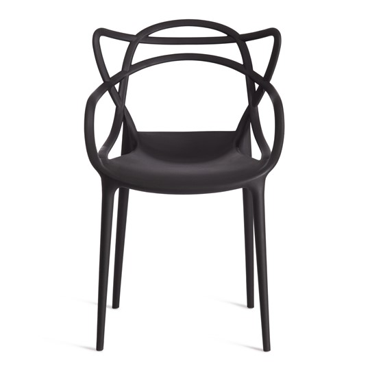 Обеденный стул Cat Chair (mod.028) пластик, 54,5*56*84 черный, арт.12655 в Нижнекамске - изображение 4