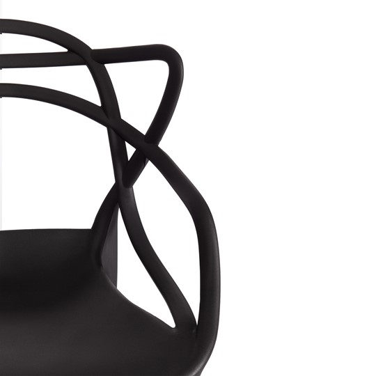 Обеденный стул Cat Chair (mod.028) пластик, 54,5*56*84 черный, арт.12655 в Нижнекамске - изображение 5
