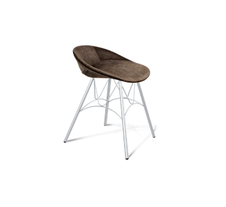 Обеденный стул SHT-ST19-SF1 / SHT-S100 (кофейный трюфель/хром лак) в Альметьевске