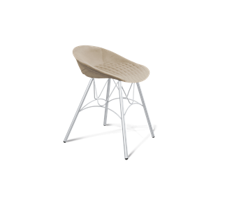 Обеденный стул SHT-ST19-SF1 / SHT-S100 (ванильный крем/хром лак) в Набережных Челнах